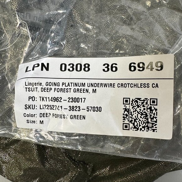 Women's Savage X Fenty Going Platinum Mesh Crotchless Catsuit M - Picture 4 of 4